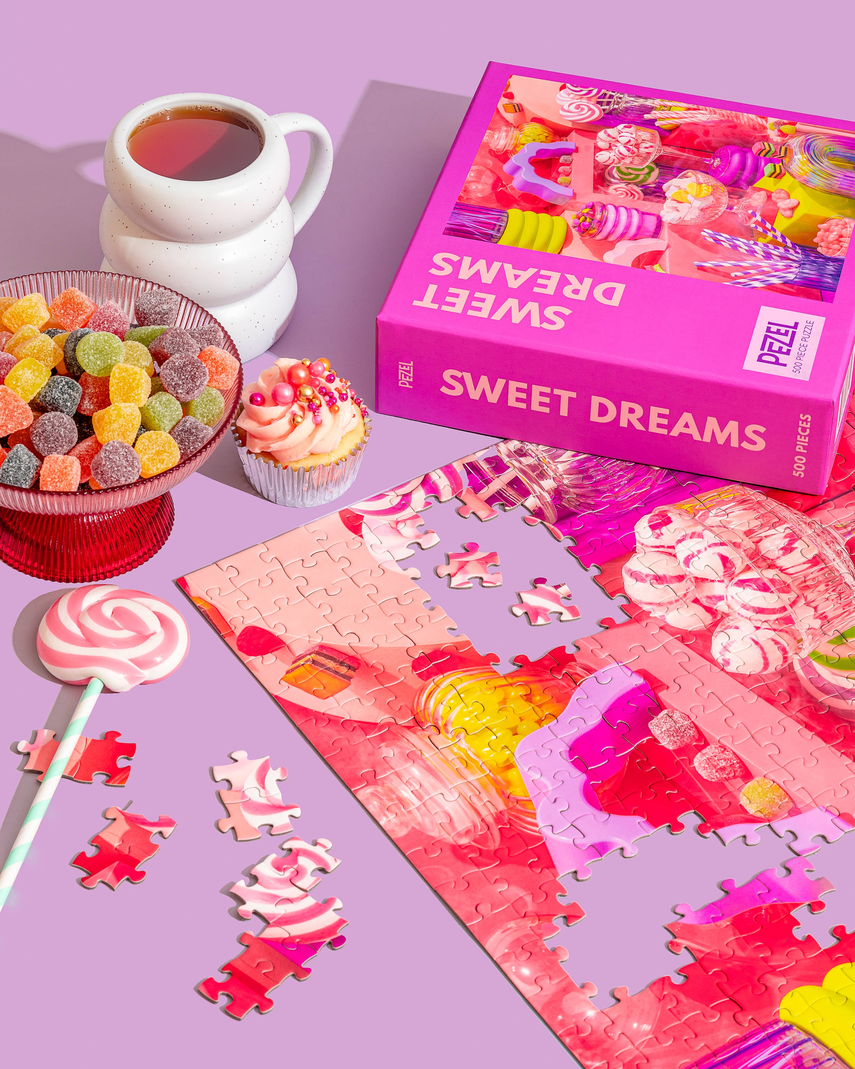 Sweet Dreams 500 Piece Jigsaw Puzzle Game w/ Canvas Bag