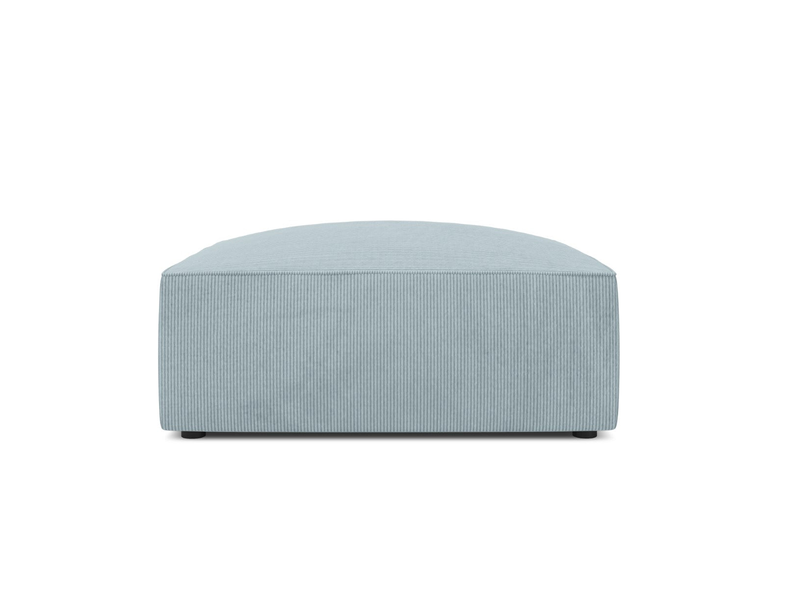 Micadoni Poef Ruby ribfluwelen, lichtblauw - 93x93x40cm