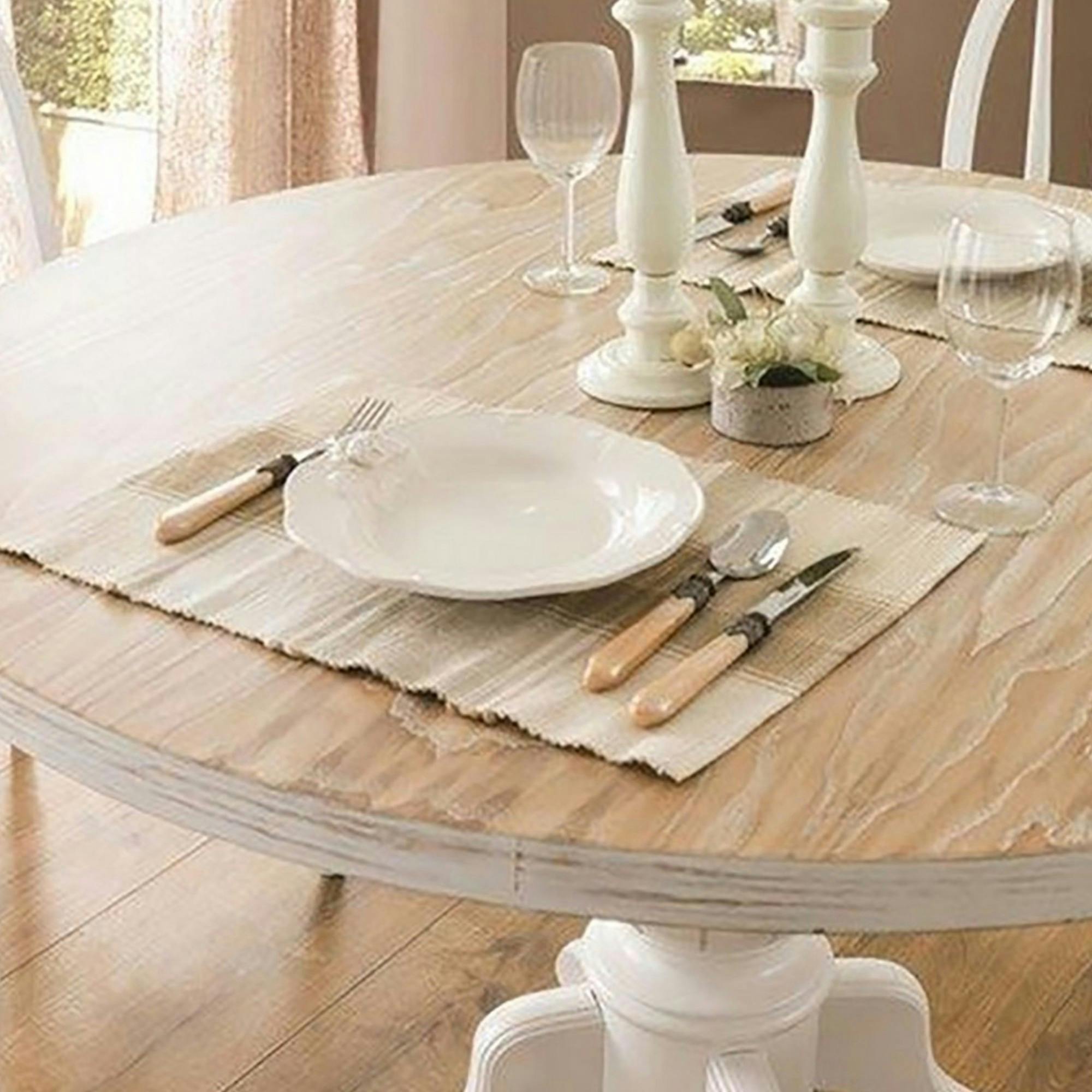 Ensemble salle à manger blanc - scandinave (5 pièces) TENA