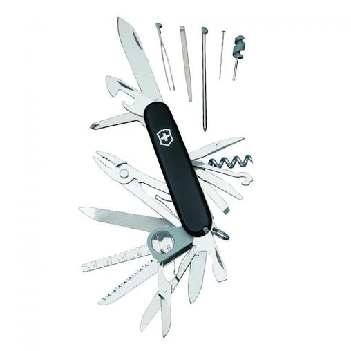 Victorinox Swiss Champ Black Army Pocket Knife 33 Multi Tools