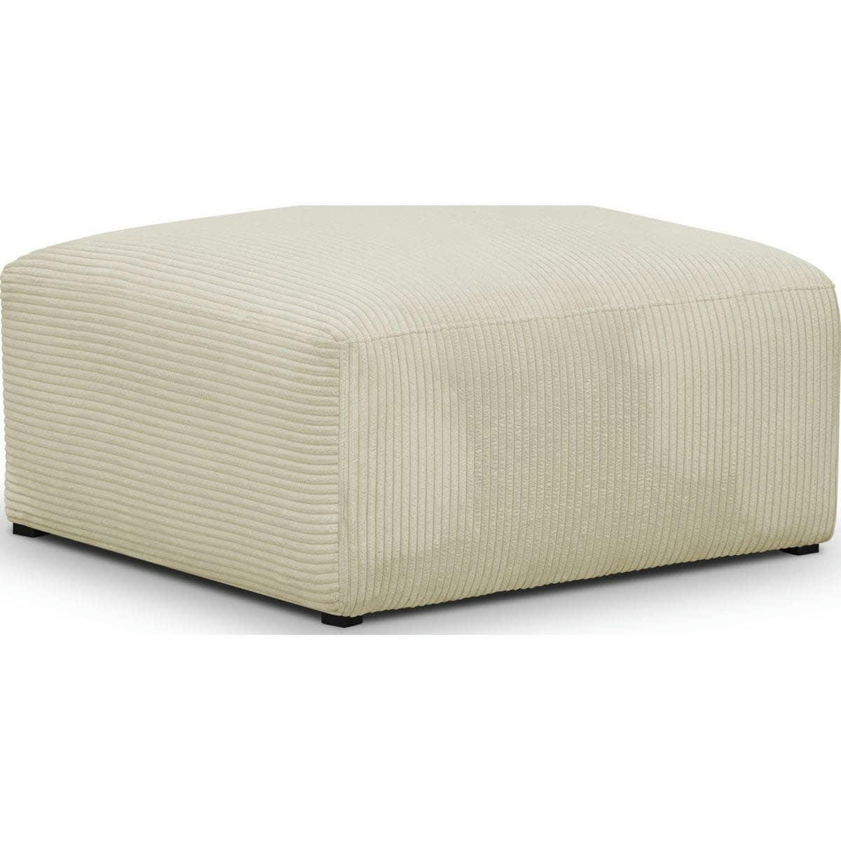 MODULO - Pouf / repose-pieds modulable en velours côtelé beige
