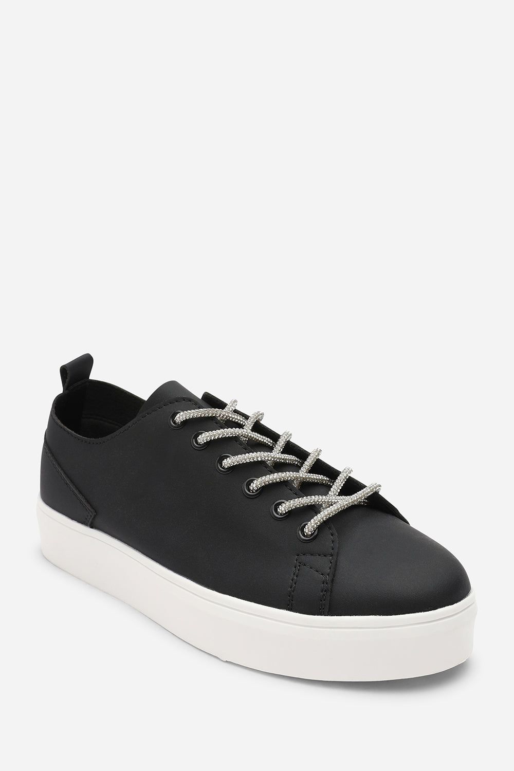 Where's That From Florina' Low Wedge Trainer with Lace up detail