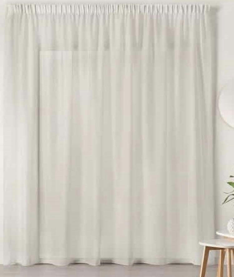 - Voilage blanc en galon fronceur 420x240cm