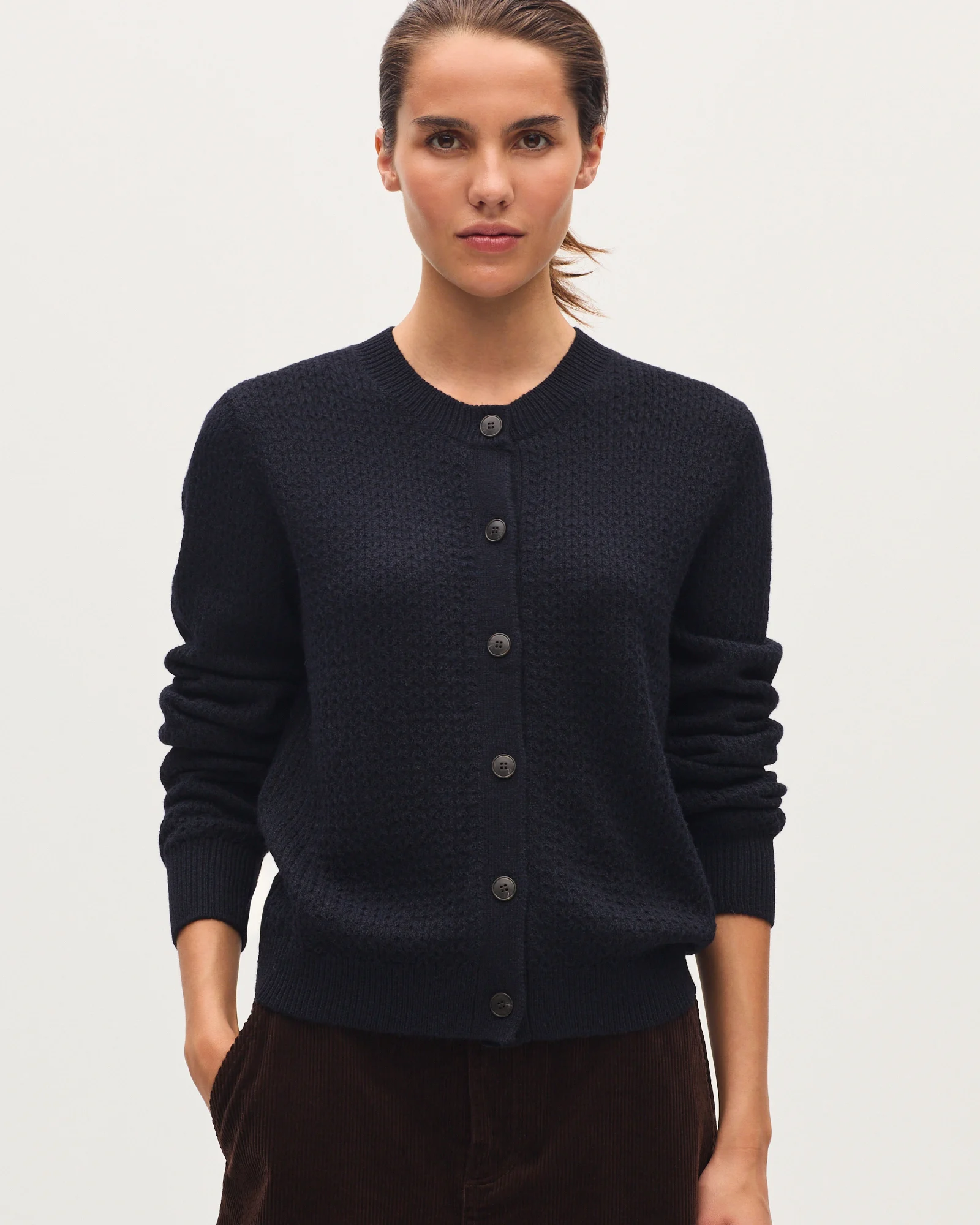 Cardigan col rond