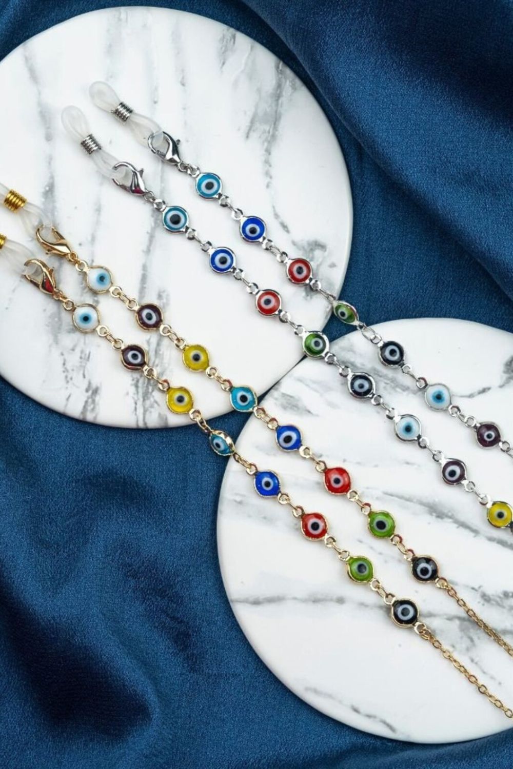 The Colourful Aura 62 CM Multicolour Evil Eye Protection Sun Glass Reading Eyeglass Chain Lanyard