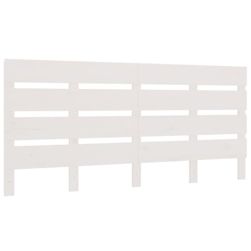 NNEVL Headboard White 150x3x80 cm Solid Wood Pine
