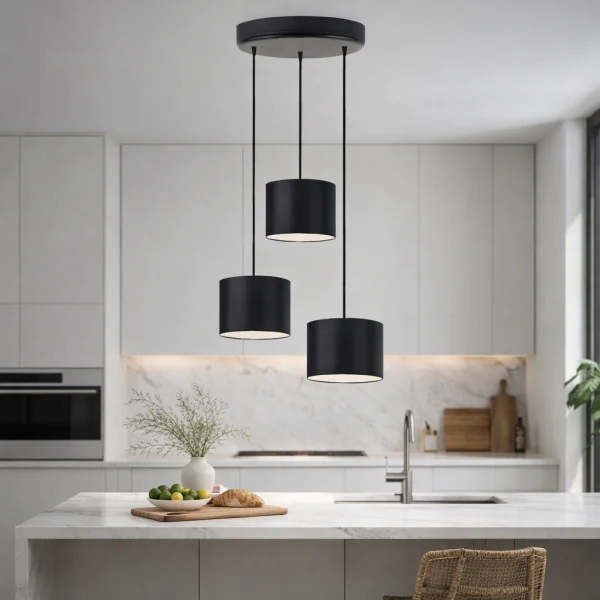 Lampa trzypunktowa sufitowa PUEBLO Chrom/ Beżowy