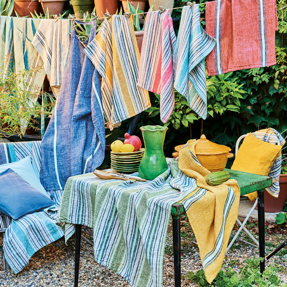 SOMBRILLA GRIS - Nappe carrée  pur lin gris 115x115 cm