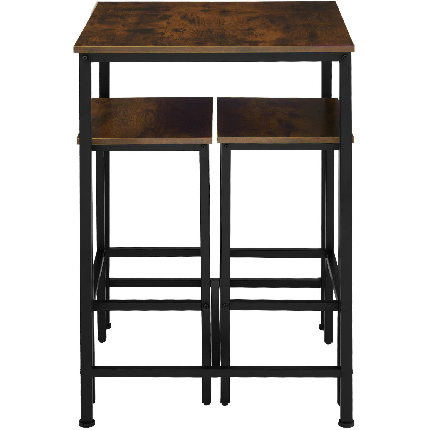 - Ensemble de bar inverness bois foncé industriel