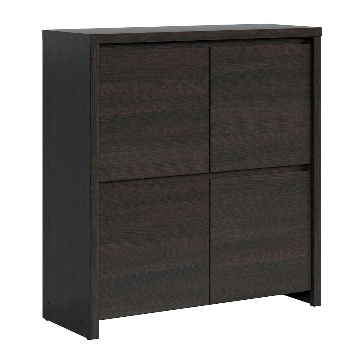 - Buffet 4 portes panneaux agglomérés naturel foncé