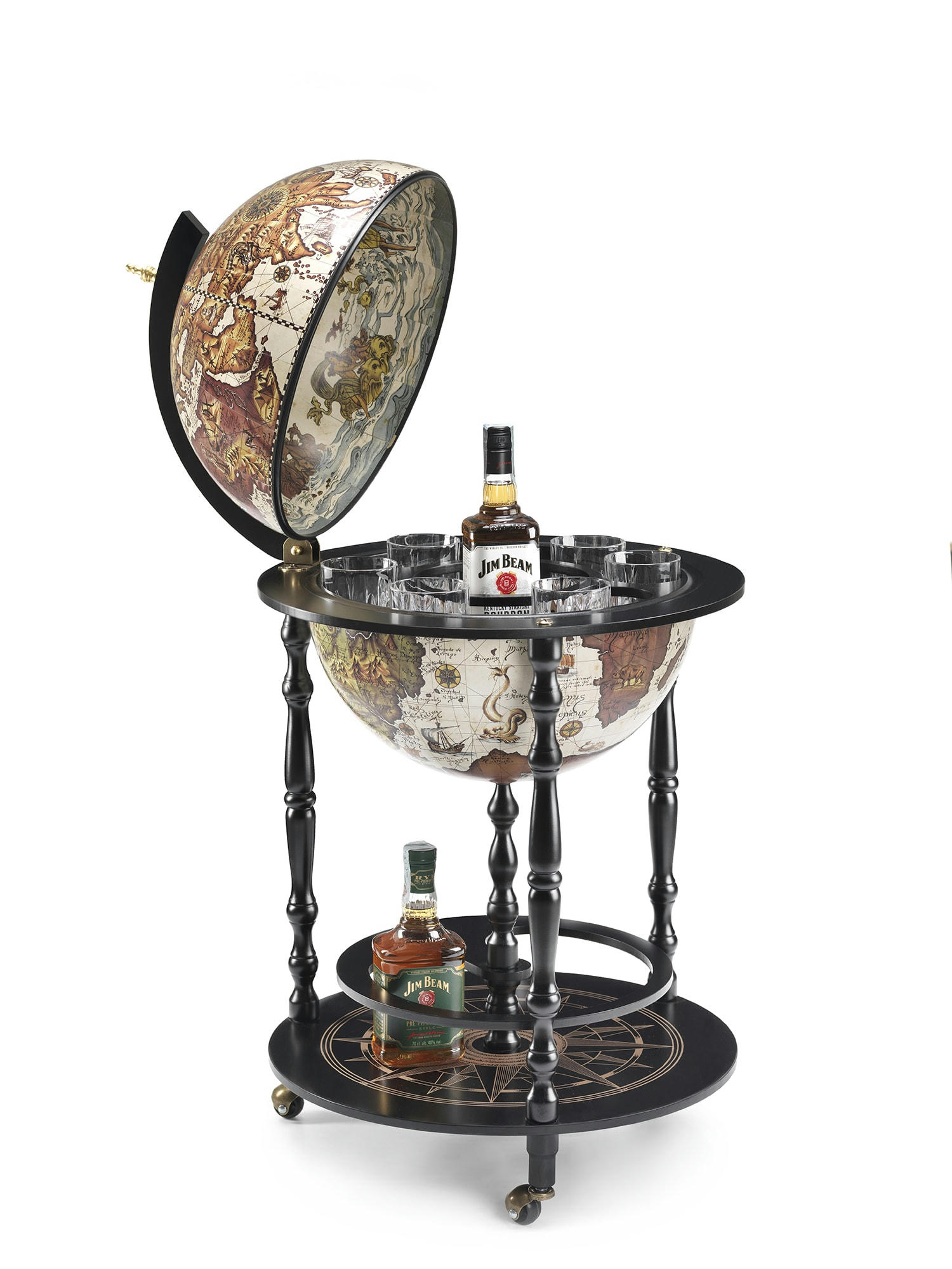 VULCANO - Globe bar noir D42cm