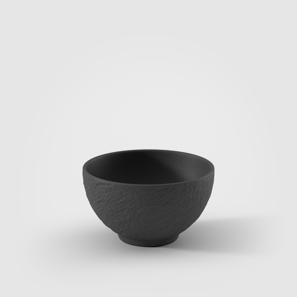 Manufacture Bowl - Black, 6.8 oz, Premium Porcelain
