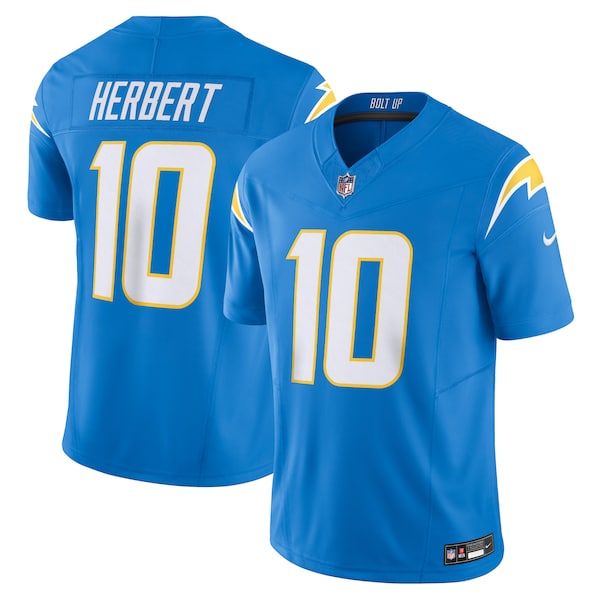 Justin Herbert Los Angeles Chargers Nike Vapor F.U.S.E. Limited Jersey - Powder Blue/Navy/Royal/White