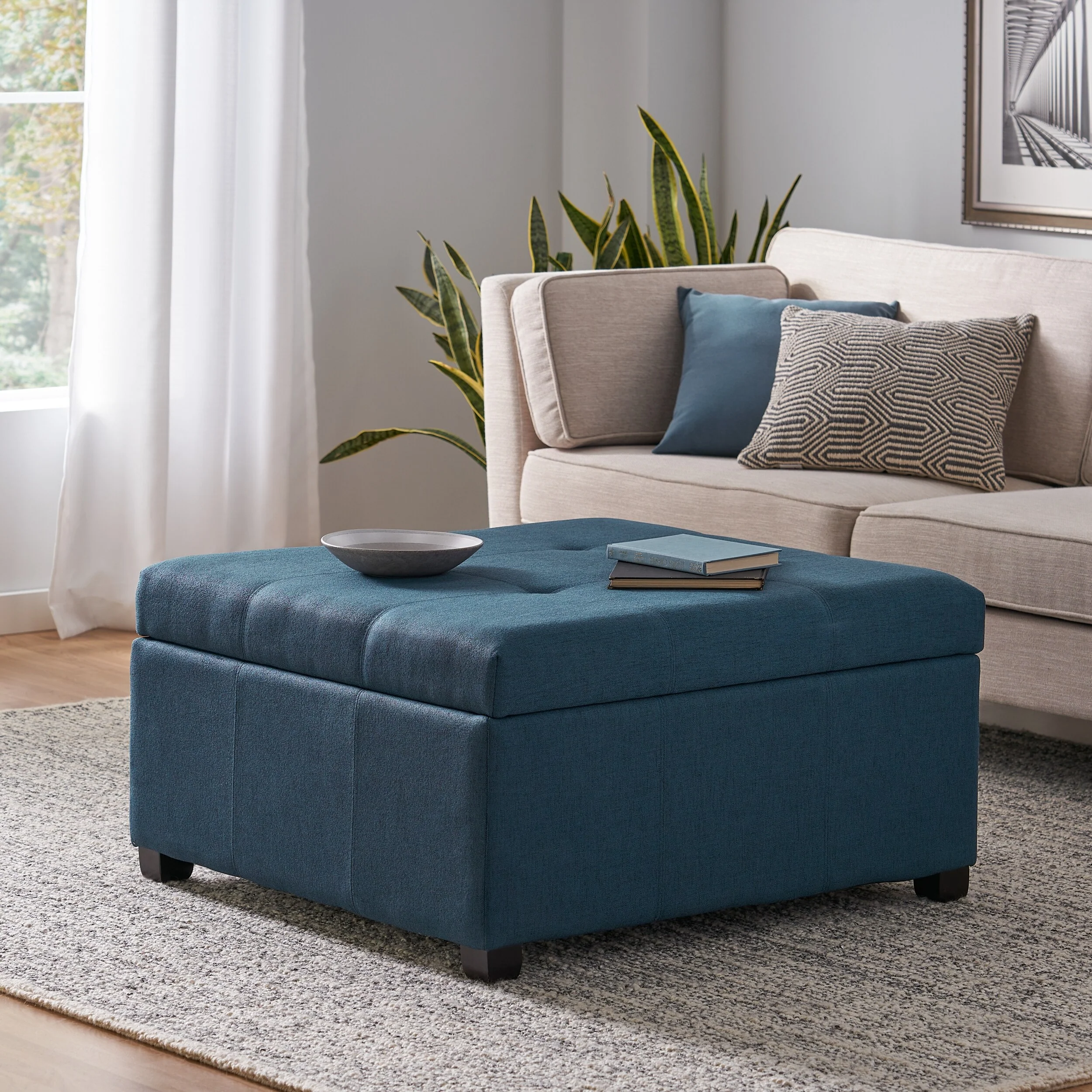 CARLSBAD STORAGE Ottoman Comfortable choice, multiple functions, classic design, and cozy corners