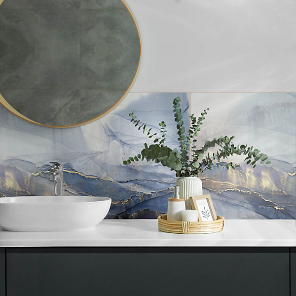 Panneau Décoratif Wallfluent 100x50 cm Vagues De Structure Abstraite 1 pièce