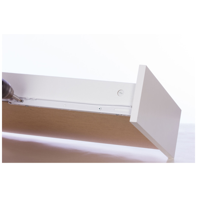 Glissière de tiroir blanche 350 x 30 mm TEKNIBOX