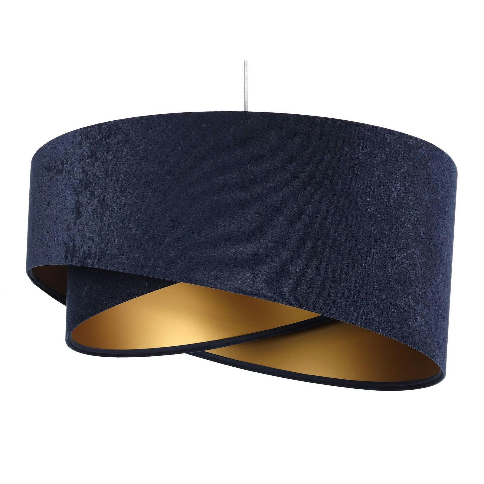 ASYMETRIC - Suspension Tissu Bleu 50x50x105 cm