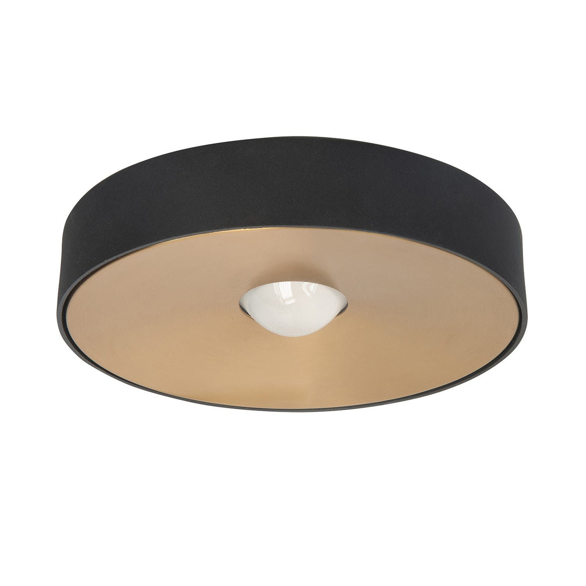 Highlight plafondlamp Bright - 1 lichts - 20 x 4.5  cm - zwart goud