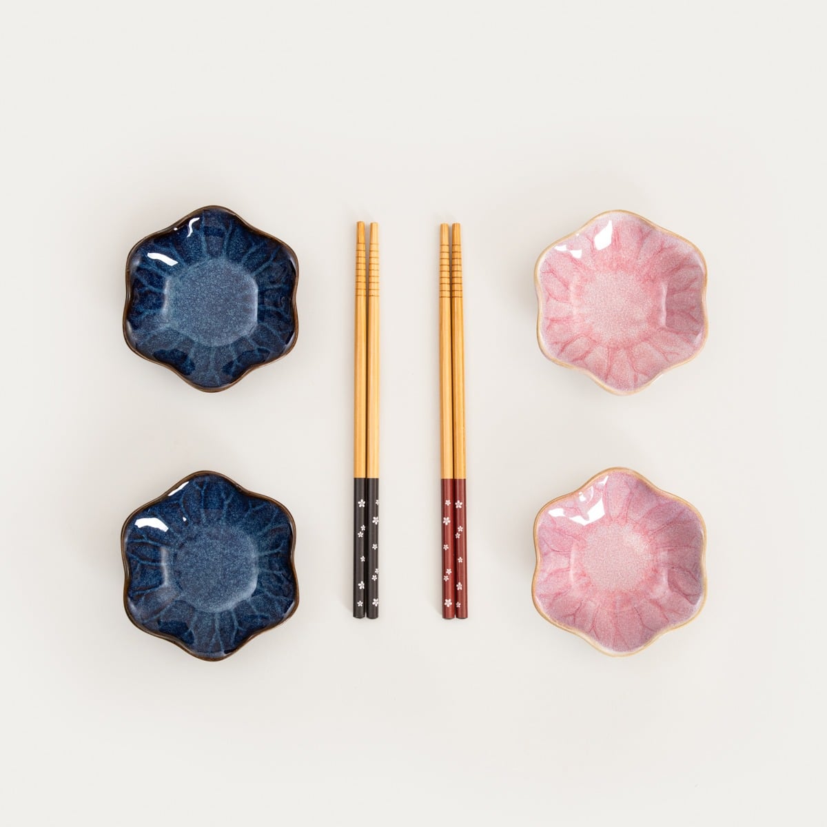 Zestaw SAKURA do sushi różowy w kształcie kwiatka 6 el.
