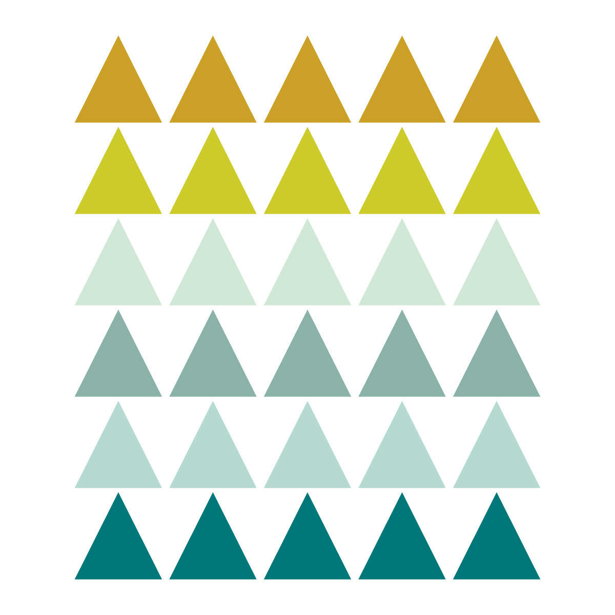 TRIANGLES1 - Stickers mureaux en vinyle triangles vert et moutarde
