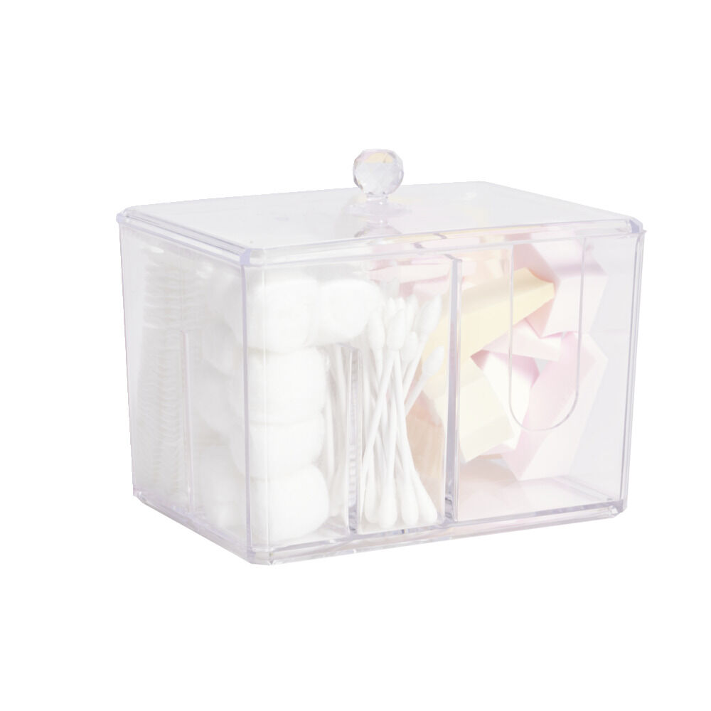 Kit coton et éponge x95 dans boÎte rangement 15x10xH10cm