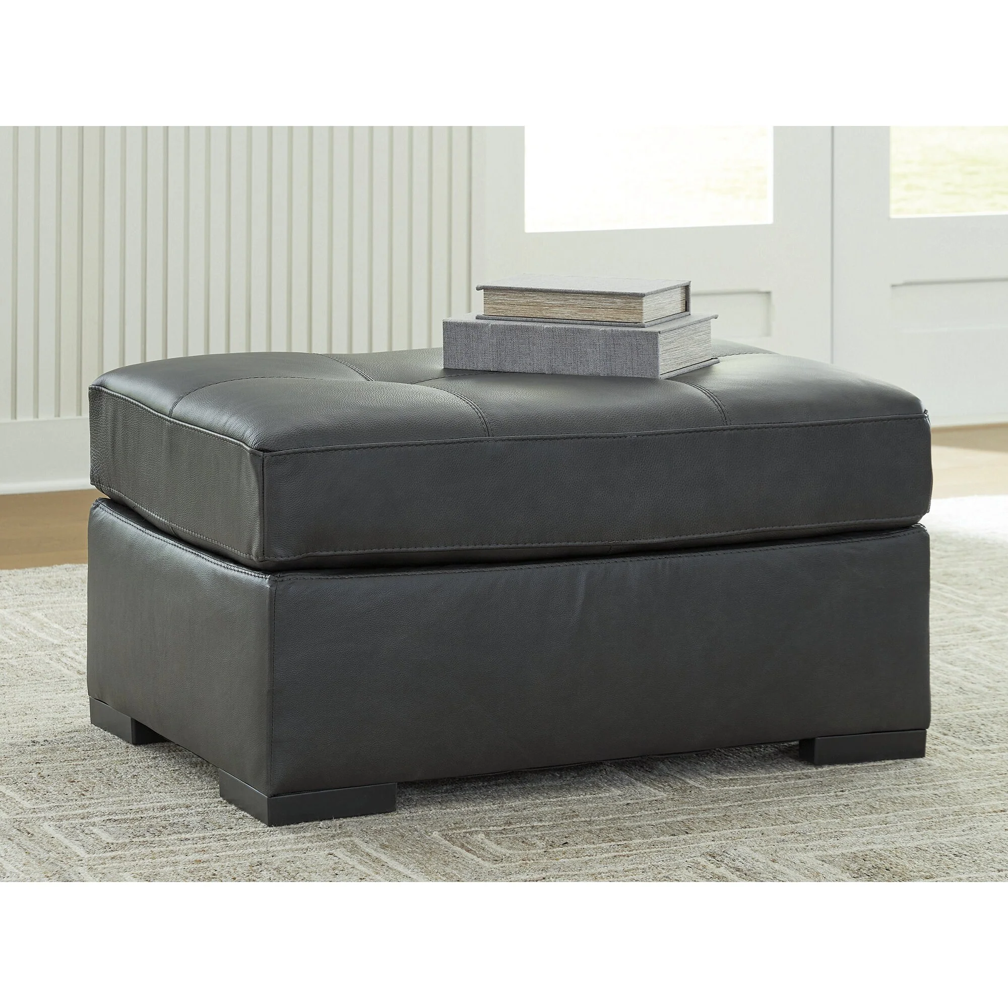 Signature Design by Ashley Brindley Pier Dark Gray Oversized Accent Ottoman