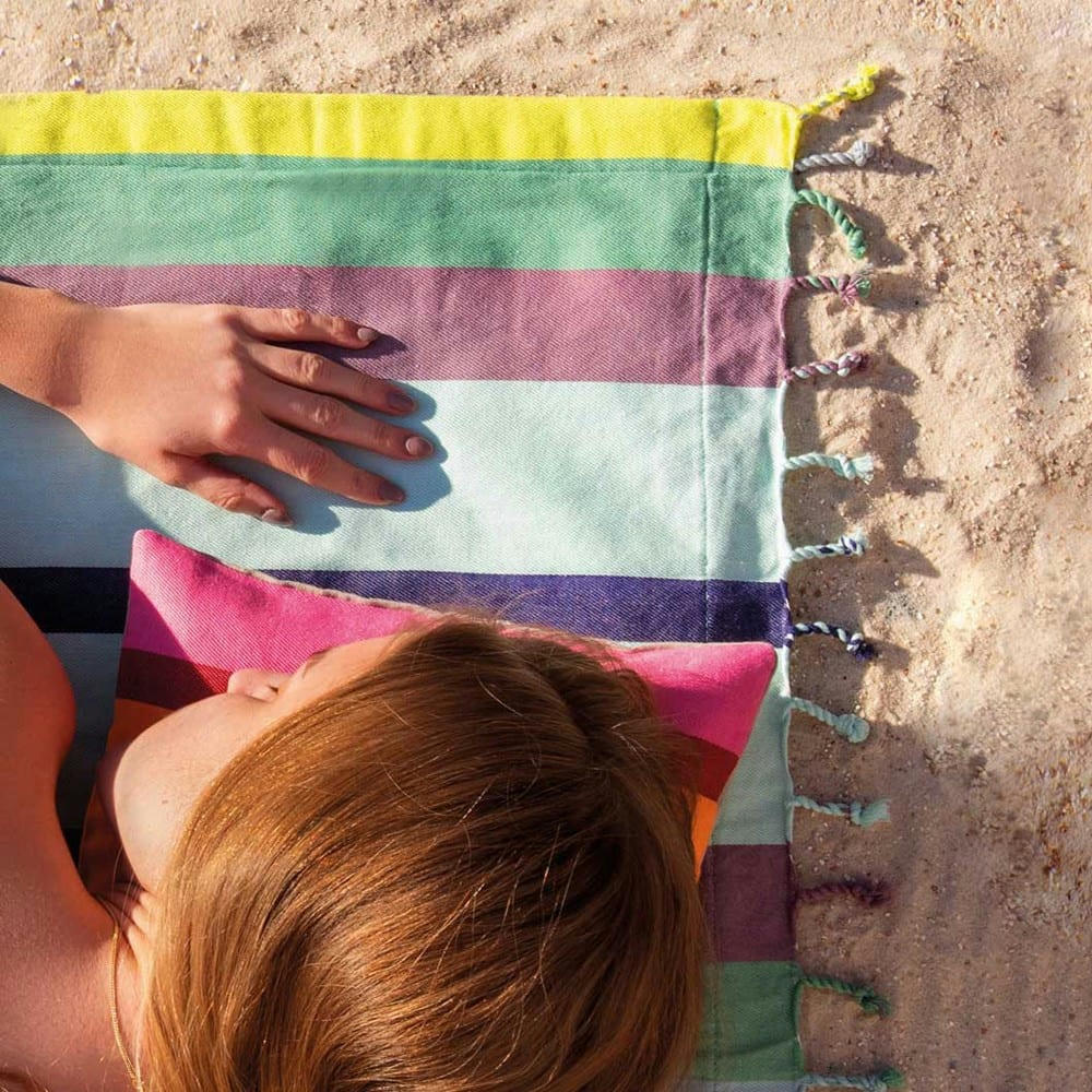 HAMAM - Serviette de plage en coton Hamam Laguna 90x170cm