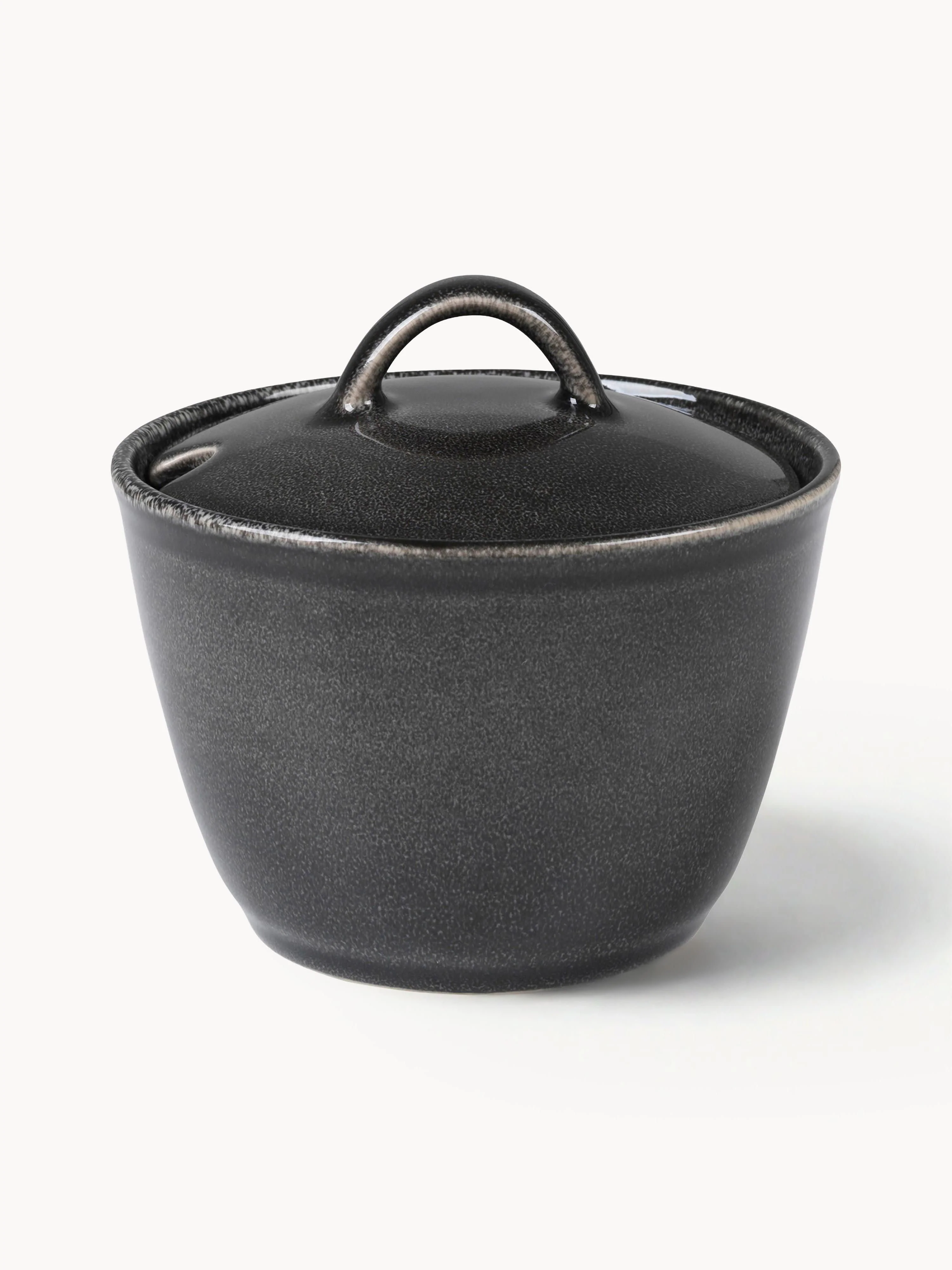 Handgefertigte Zuckerdose Nordic Coal