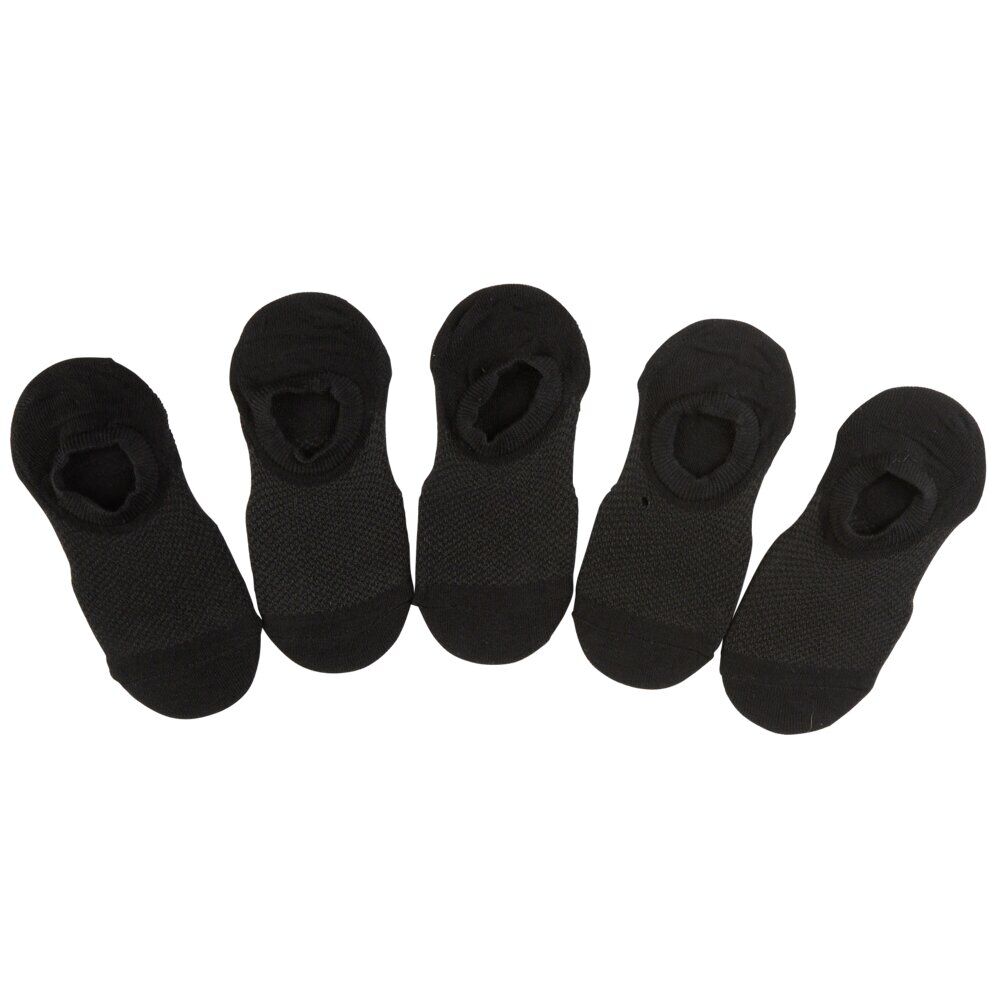 Paires de chaussettes invisible x5 femme noir