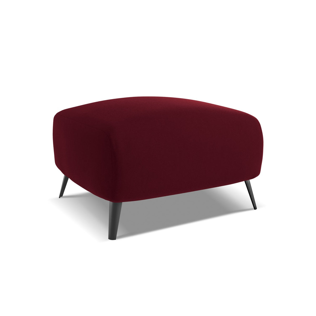 LaMiaSofa Poef Genova - velours - bourgondië - 65x65x44