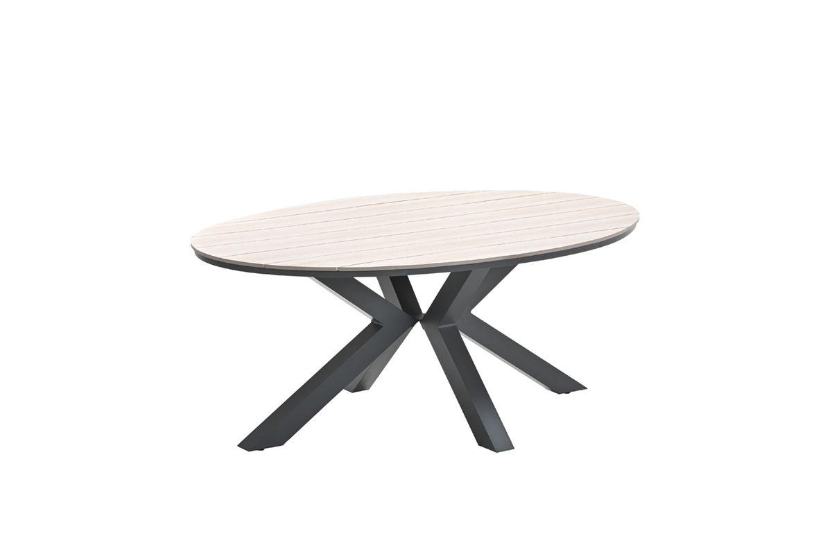 Garden Impressions Edison tuintafel - ovaal - 180 cm - light teak Vironwood