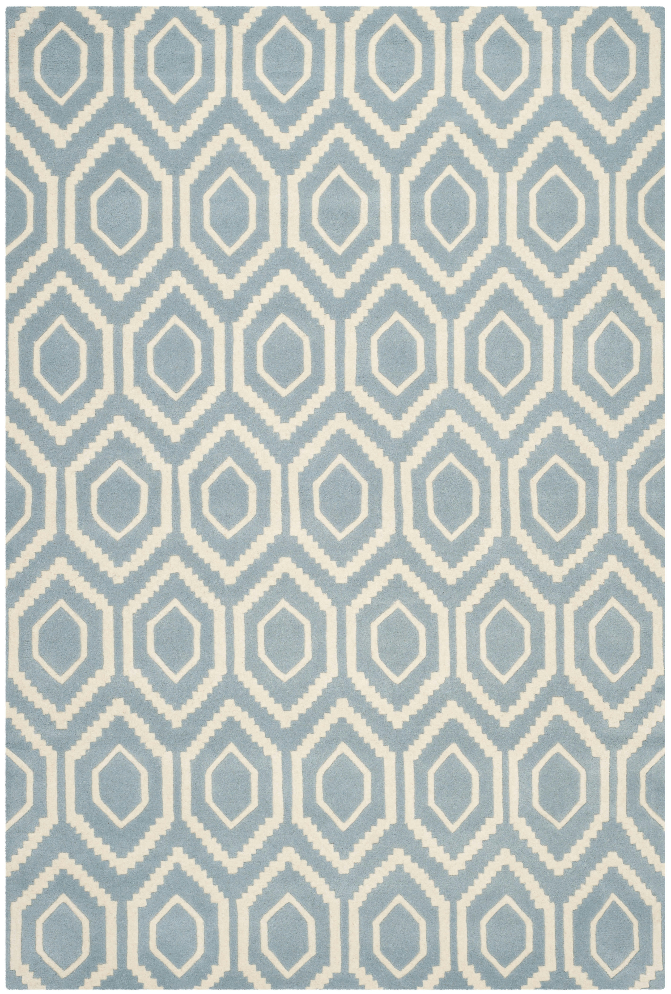 CHATHAM - Tapis de salon interieur en bleu & ivoire, 183 x 274 cm