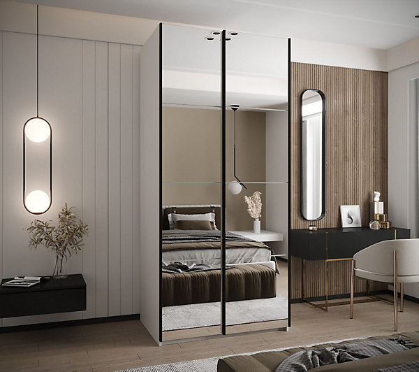 Armoire Lux 2 à portes battantes H. 245,5 x L. 100 x P. 64, 2 portes