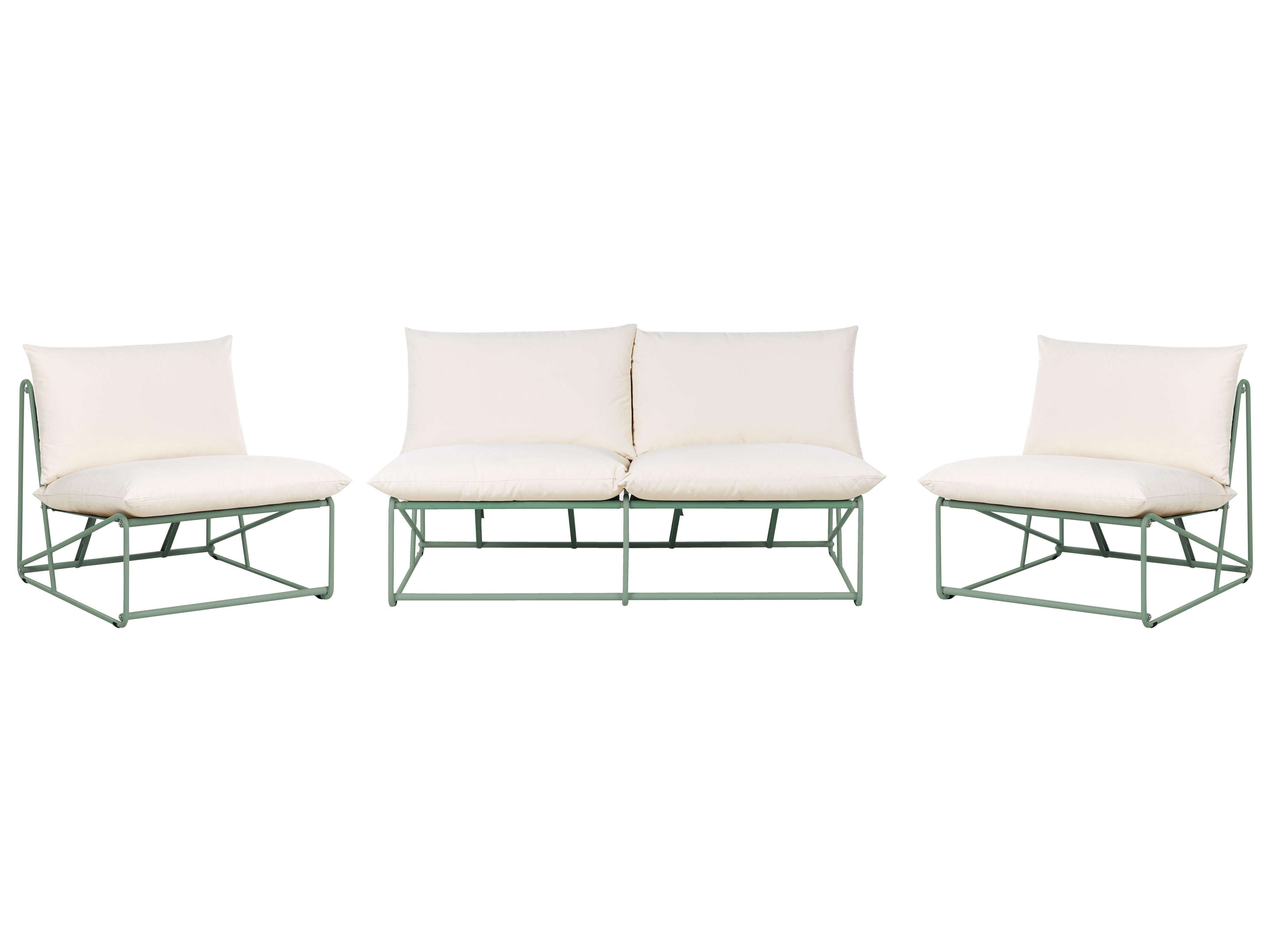 Garden Sofa Set 4 Seater PICO Metal Green