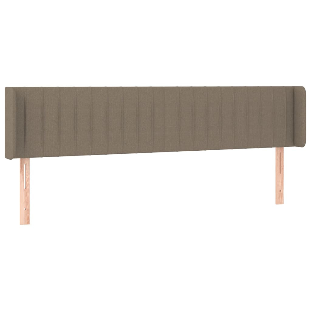 Wezgłowie Taupe 183 x 16 x 78/88 cm Tkanina vidaXL