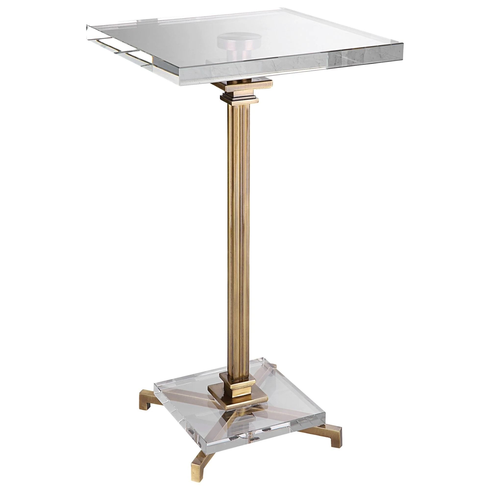 24.5 Gold Modern Style Square Drink Table