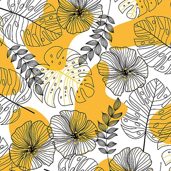 Crédence Adhésive Monstera Doodle 100 x 40 cm