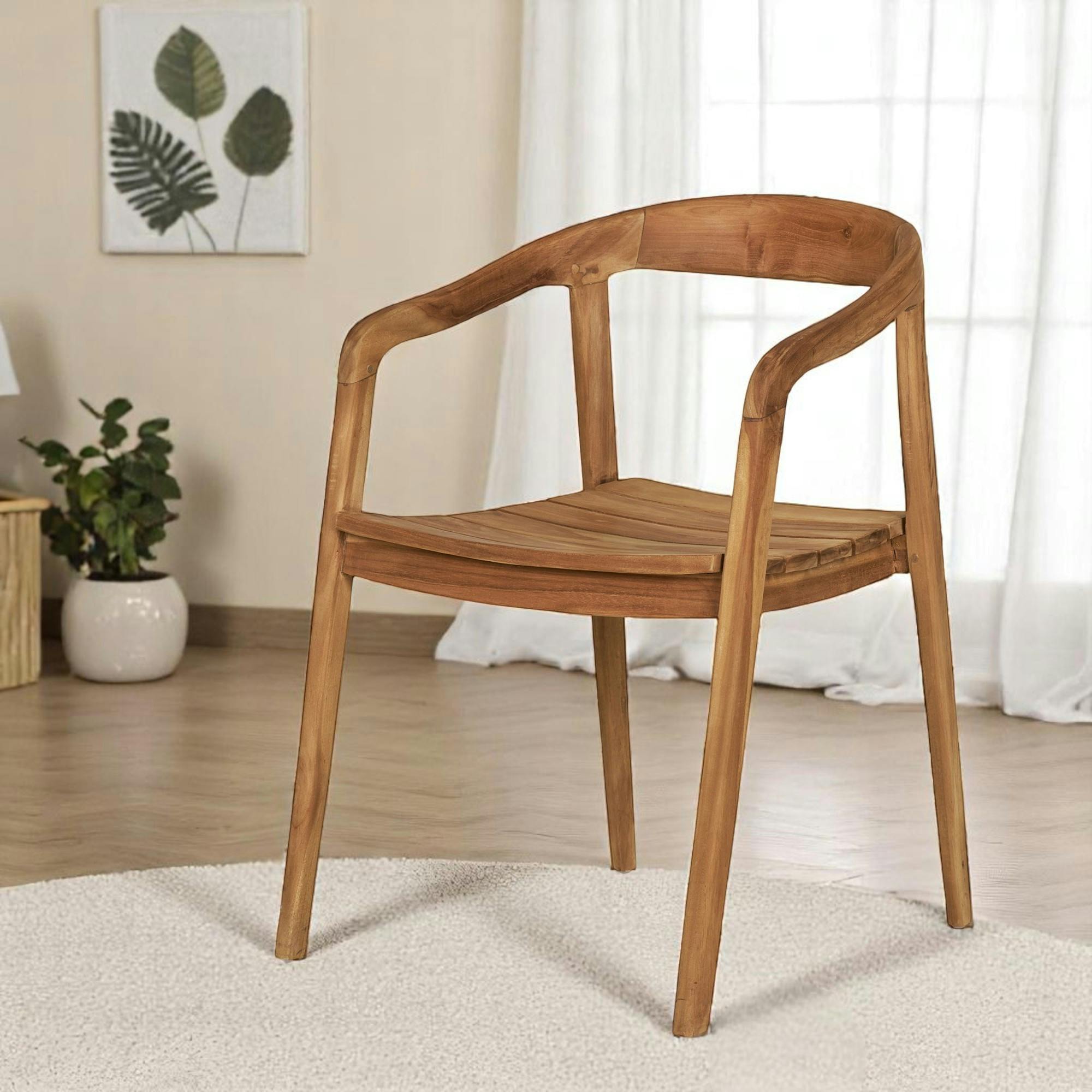 Chaise de jardin design en teck (lot de 2) MENDOZA