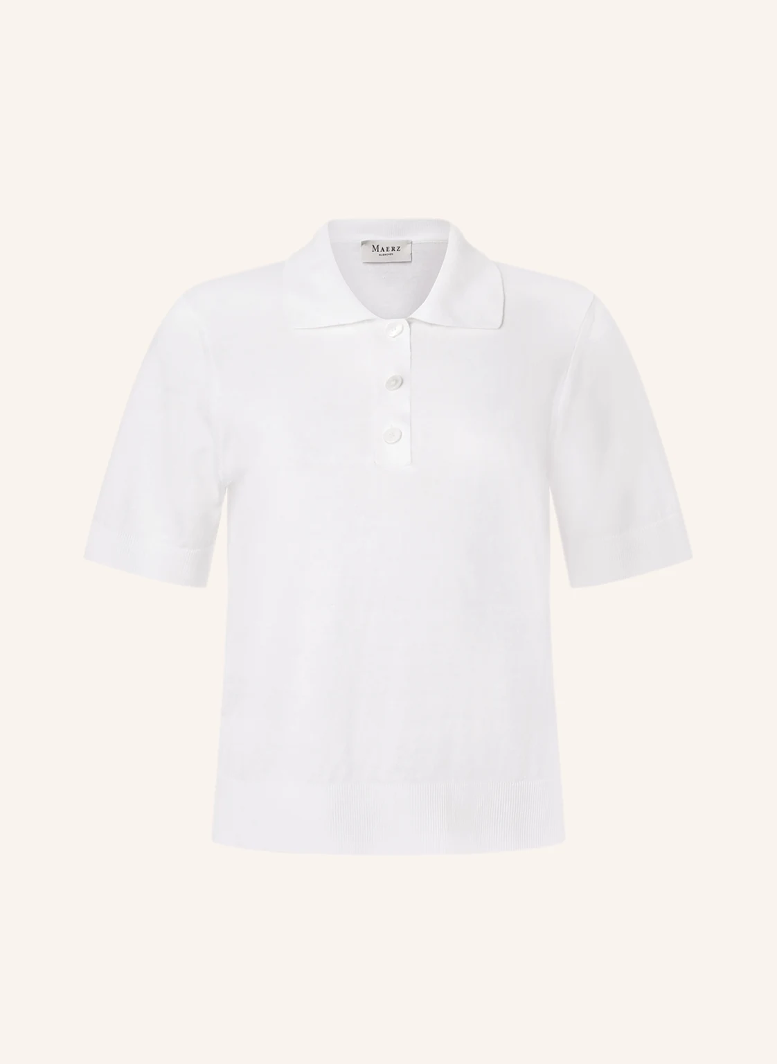 MAERZ MUENCHEN Strick-Poloshirt mit Leinen