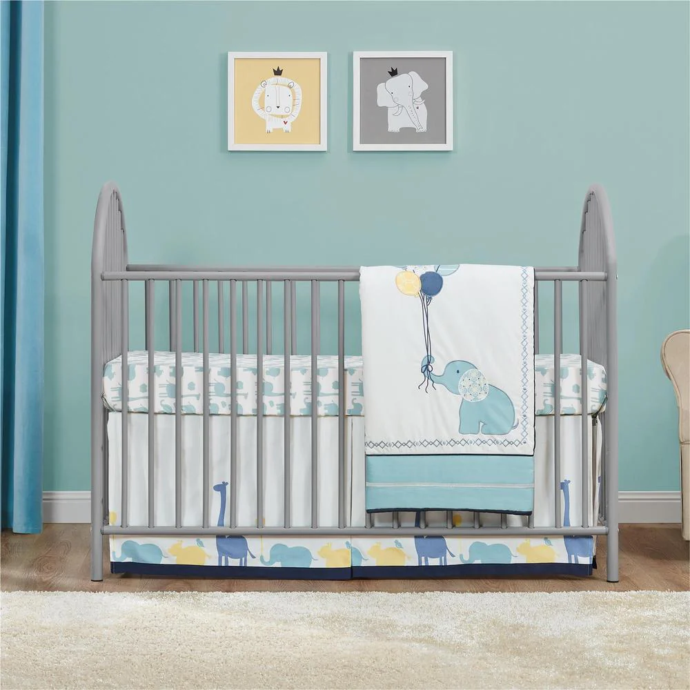 Altra Prism Soft Grey Metal Crib by Cosco