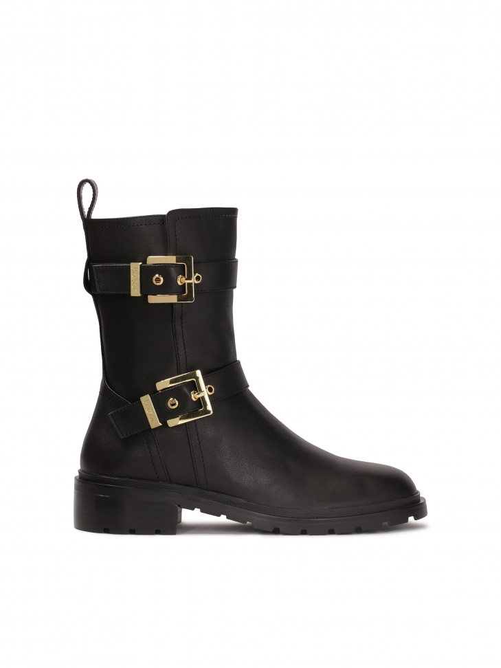 Black motorcycle style boots