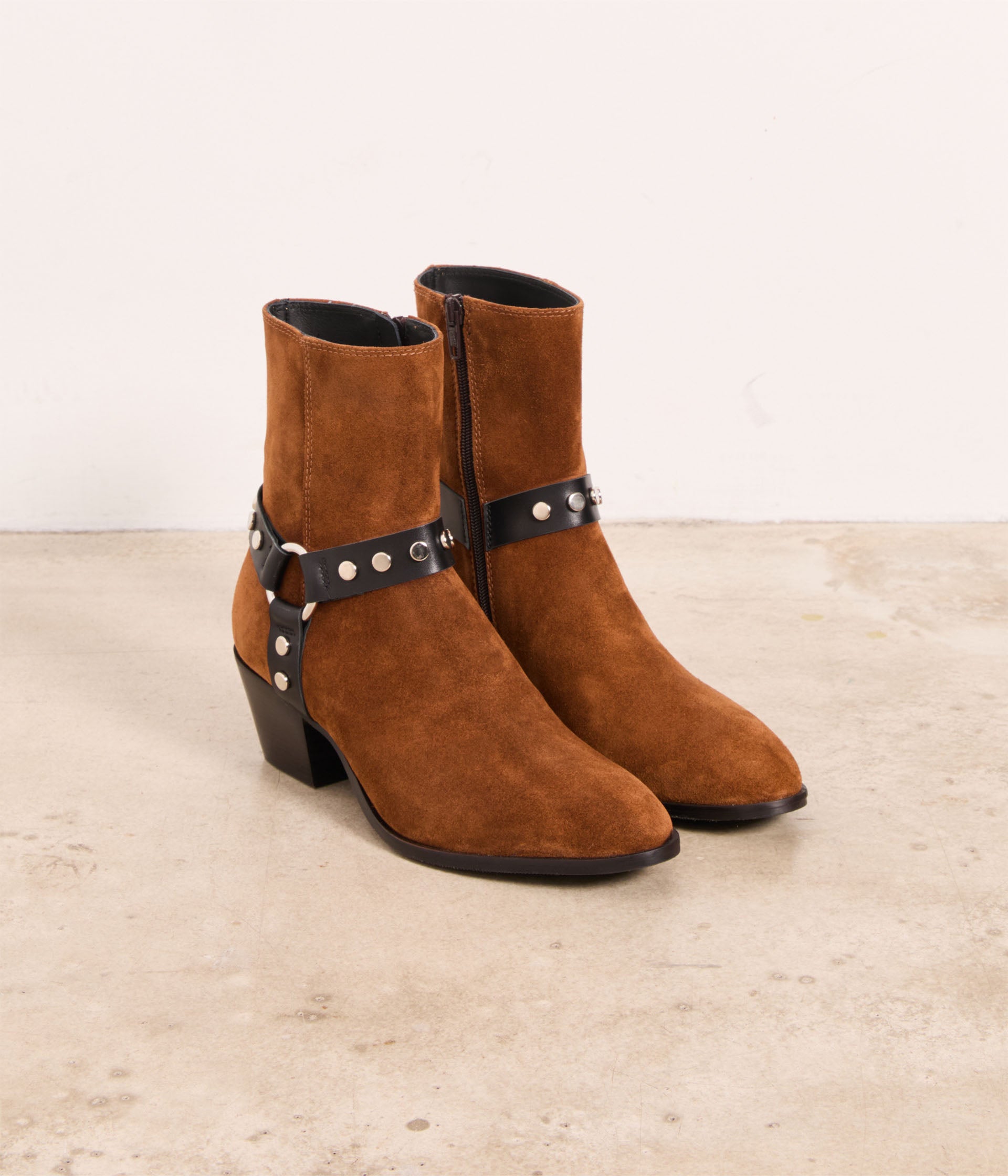 Boots velours marron Bella
