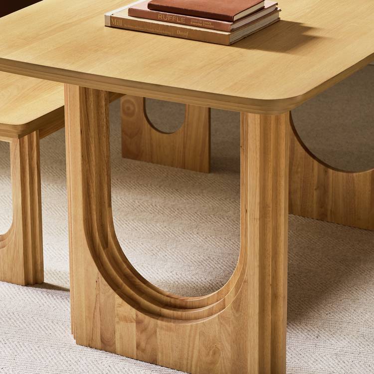 Habitat Trezy Oak Dining Table & 2 Oak Benches