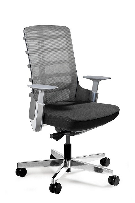 Fotel ergonomiczny SPINELLY czarny/czarny siatka/tkanina