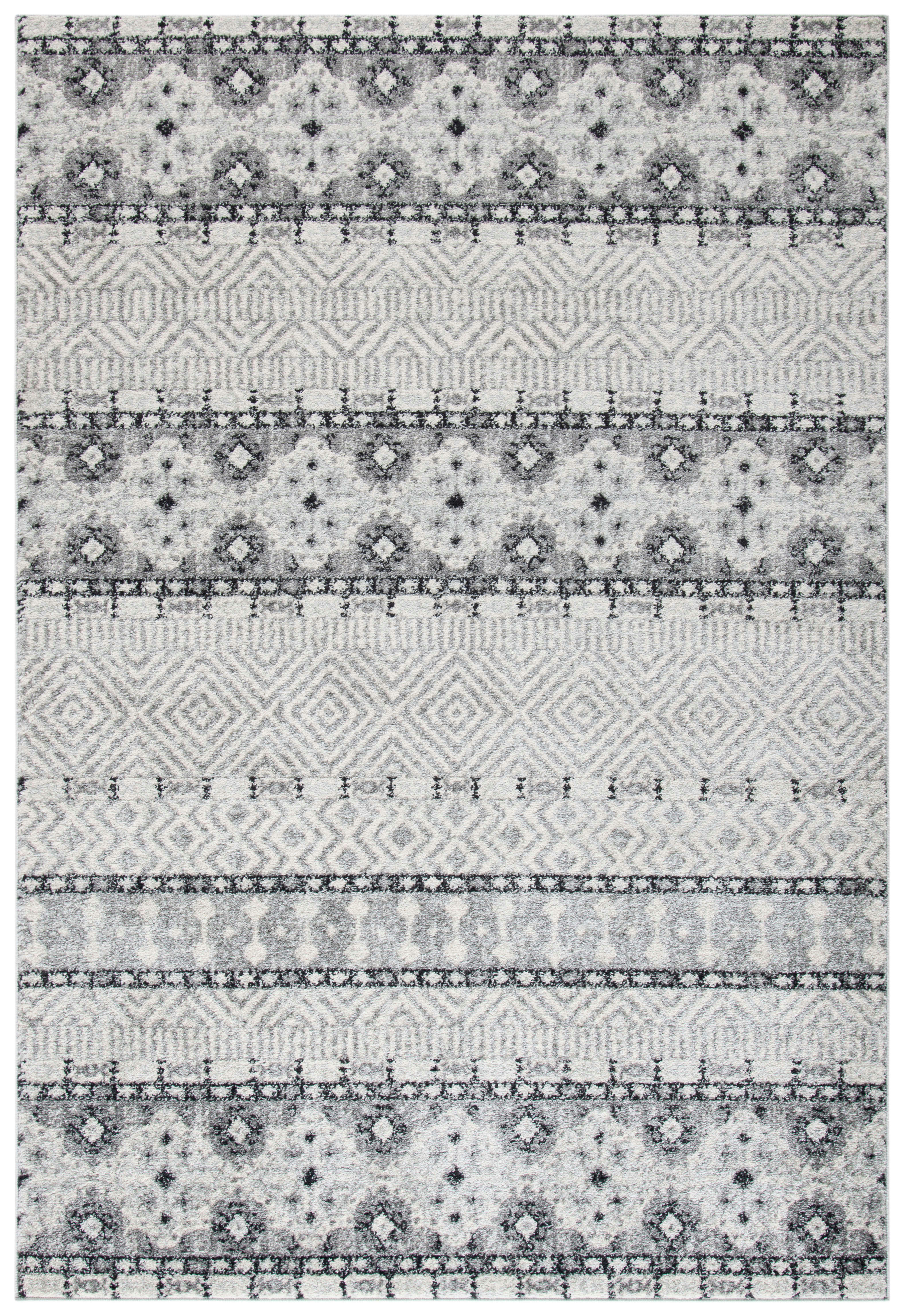 MADISON - Tapis de salon interieur en gris charbon & gris, 91 x 152 cm
