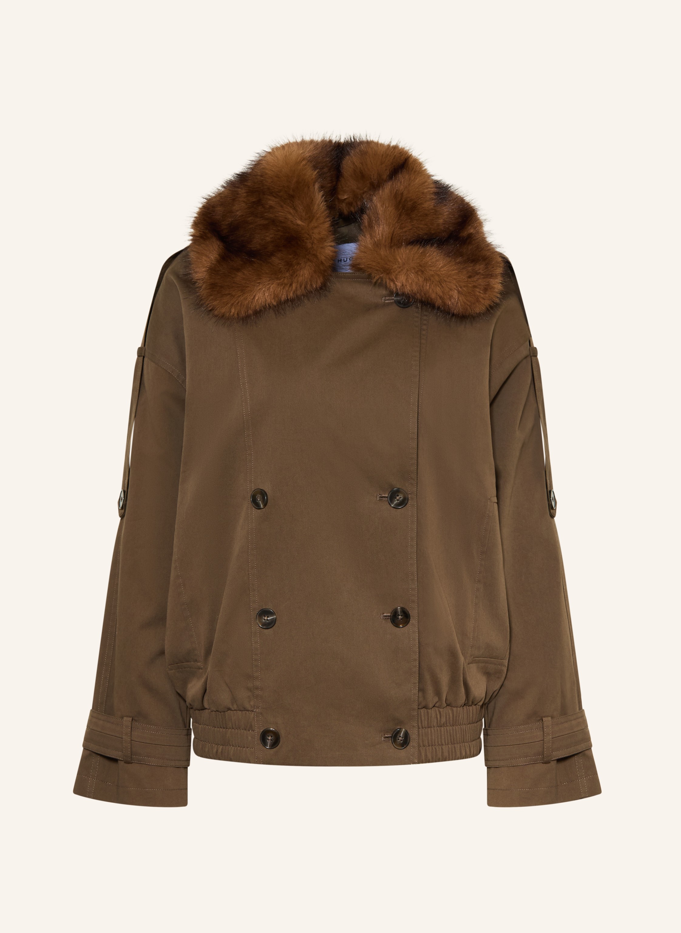 MRS & HUGS Jacke mit abnehmbarem Kunstfell-Kragen