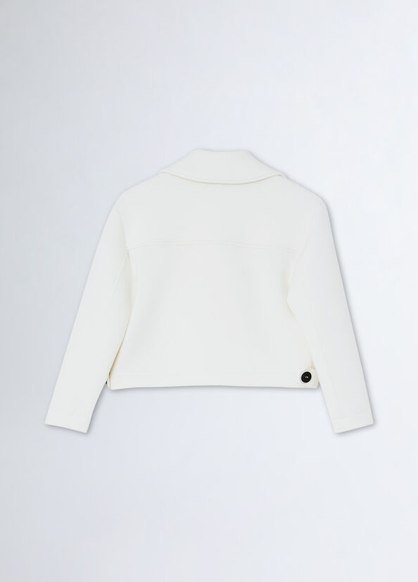 Giaccone doppiopetto in jersey