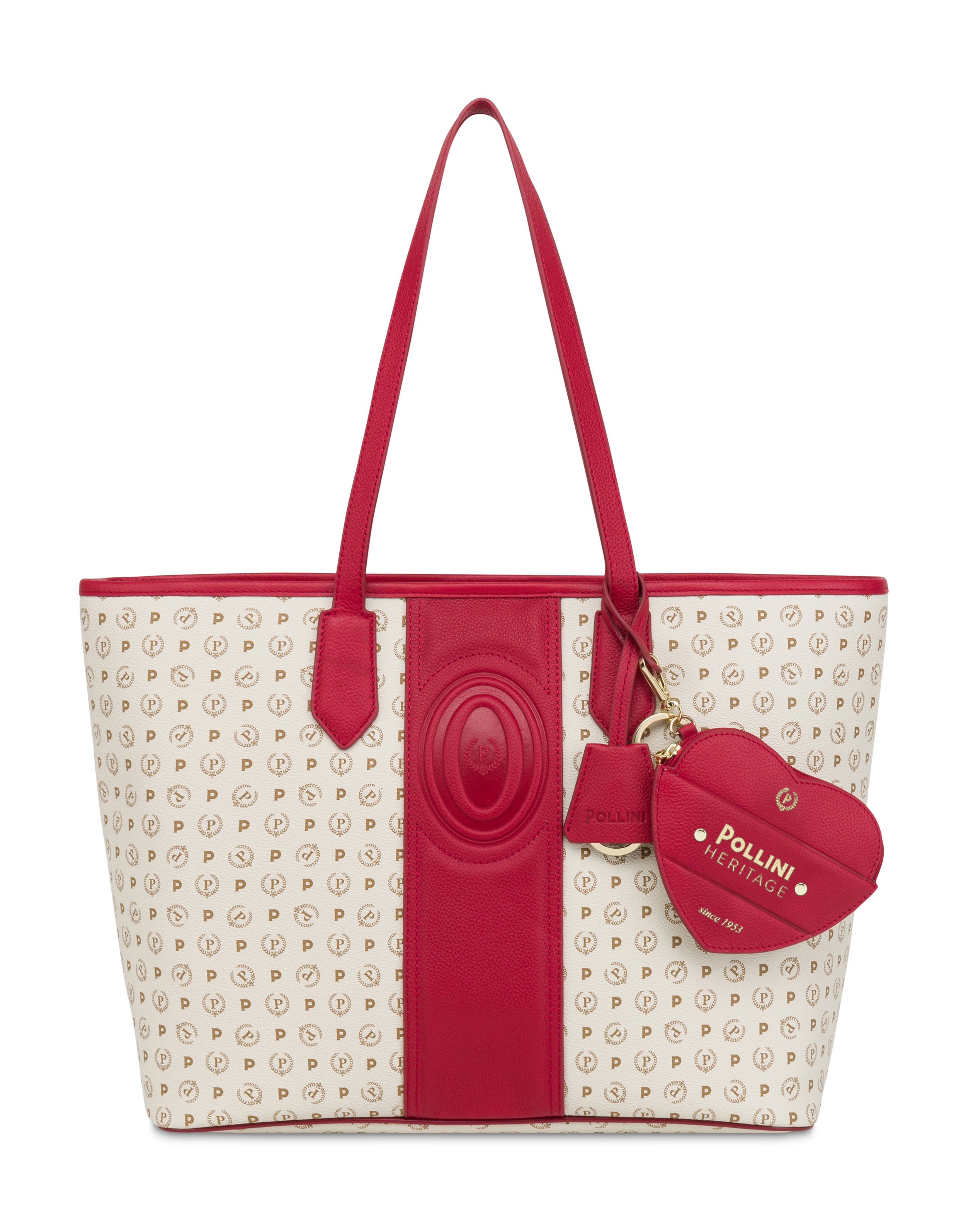 Shopping Bag Heritage 70 Avorio/rosso.