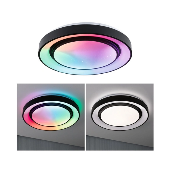 LED-Deckenleuchte, WD Rainbow dy RGB TunW 38,5W 475mm Sz 38,5W 475mm weiss/Sz 230V Kst/Met