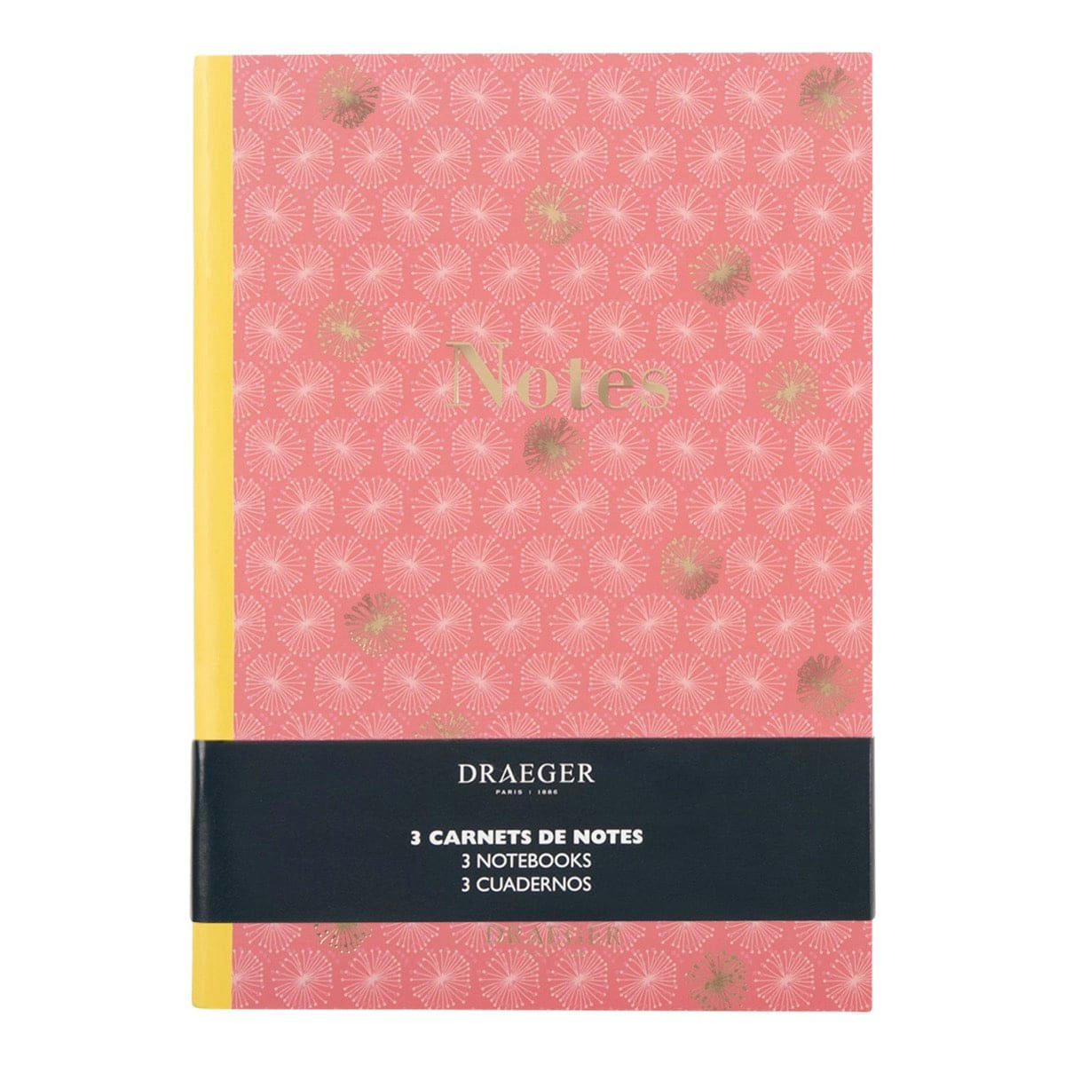 - Lot De 3 Carnets A5 Lignés - Rose, Vert